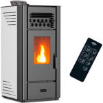 Poêle à granulés air Anita 11,6 kW Noir Sannover
