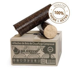 Bois Densifié Premium – 80 cartons de 6 bûches – Palette environ 960kgs – Image 2