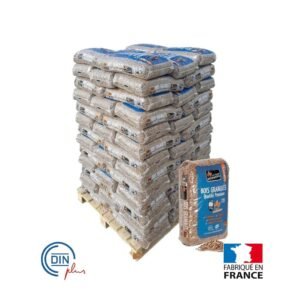 Palette de granulés de bois Woodstock avec sacs de 15 kg